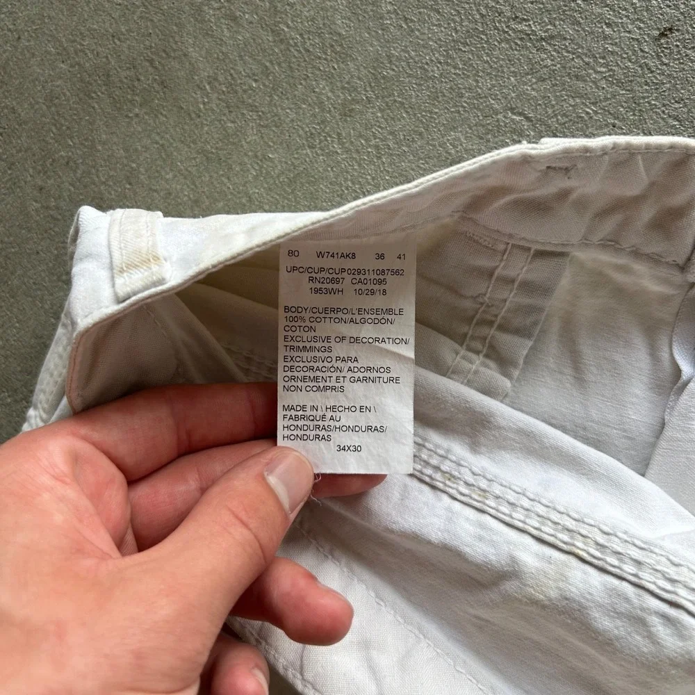 Vintage Dickies Carpenter Pants Size 34x30 White Painter Straight Leg Workwear